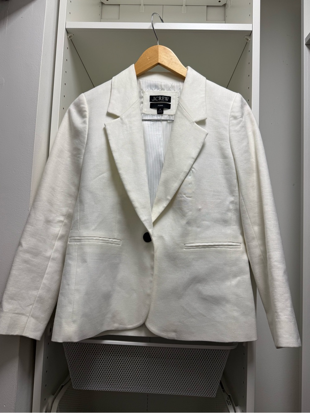 J. Crew Women's Ivory Single-Button Blazer